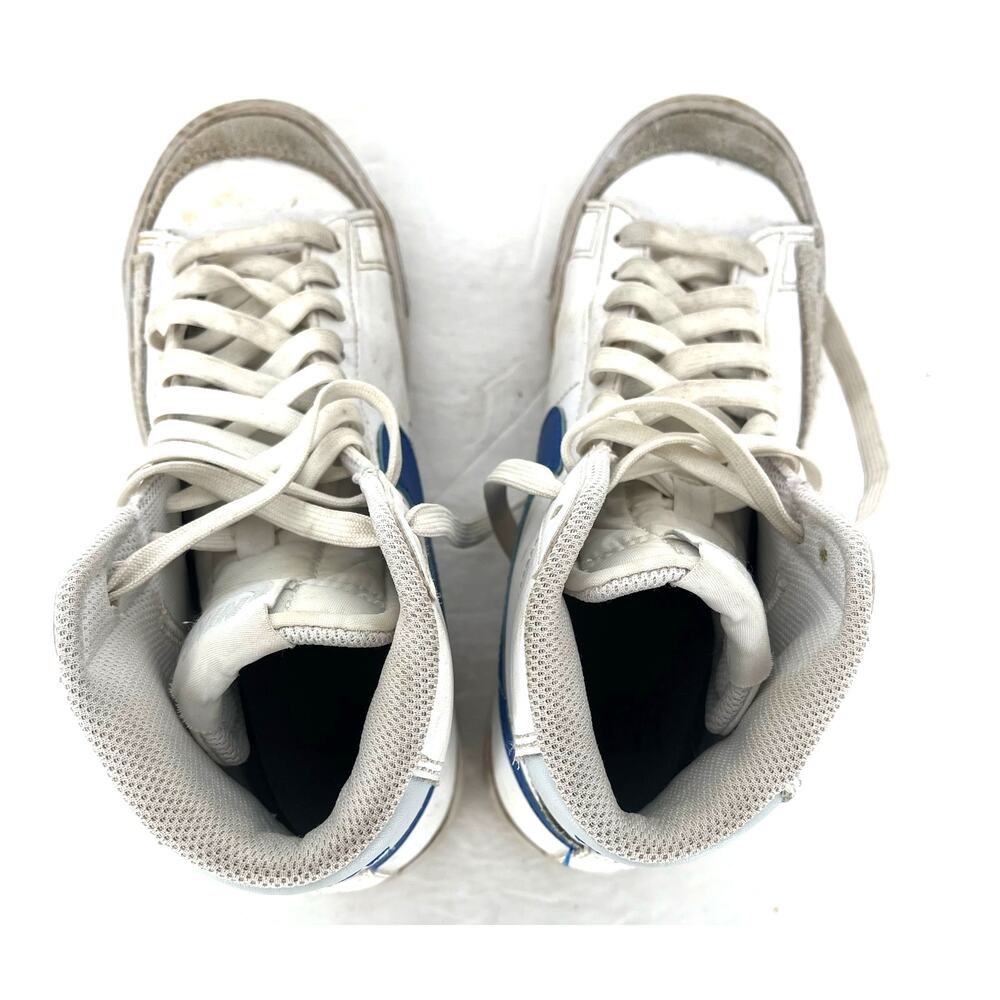Nike Blazer Mid 77 GS White Blue Sneakers Kids Grade School Size 4Y Shoes - Picture 7 of 8